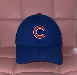 Chicago Cubs New Era 39THIRTY Hat - Blue/Red Stretch Fit Cap - Size Small/Medium